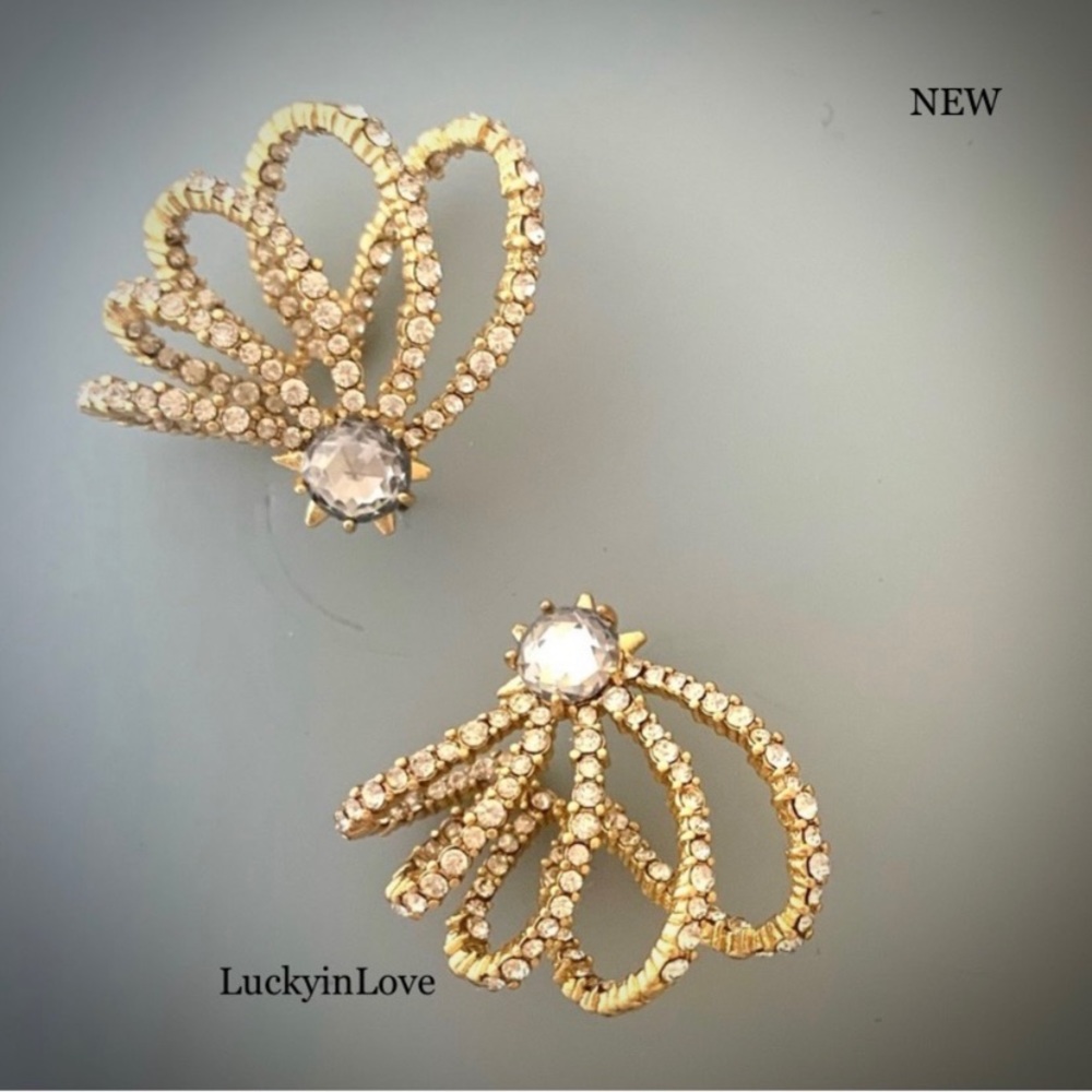 ALEXIS BITTAR Gold Crystal Lace Orbiting Thorny
Sculpted Essential Post Earrings - Picture 4 of 16
